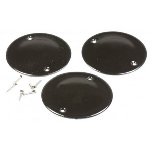 Lot de 3 chapeaux de brûleur émaillés + vis pour Table de cuisson DOMETIC 407144154