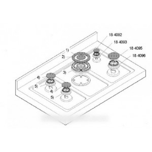CHAPEAU DE BRULEUR POUR CUISINIERE BOSCH B/S/H